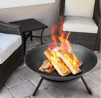 Brasero de camping extérieur en acier, pot en fer, foyer pliant en métal, grilles, foyer pour chauffage extérieur
