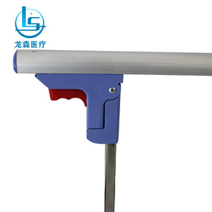Five-level aluminum alloy guardrail folding <b>bed</b> nursing <b>bed</b> accessories elderly <b>bed</b> <b>side</b> armrest nursing <b>bed</b> accessories - Product Image 1