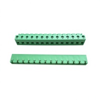 Connecteur de bornier PCB enfichable PITCH 7.62MM, prises mâle et femelle, KF2EDGK-7.62mm, connecteur à aiguille courbée 14 broches