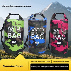 420D PVC Polyester Tissu Léger Swim Drifting Bag Single Shoulder Outdoor Sports Storage Bag Camouflage Waterproof Bag - Product Image 2