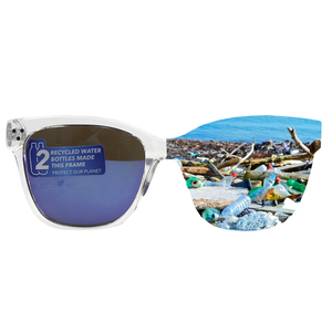 2021 recycled plastic from ocean garbage transparent frame classic sunglasses for man and woman