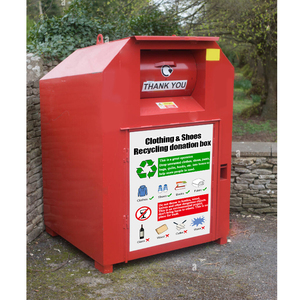 Tùy chỉnh ngoài trời kim loại quần áo tặng bin từ thiện quần áo tái chế Thùng sử dụng tháo rời quần áo thép Tặng thả hộp - Product Image 2