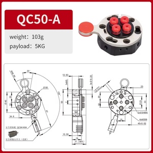 Coupleur rapide manuel rond en alliage d'aluminium pour changeur d'outils robotisé pour manipulateur industriel - Product Image 2