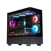 Zeromaster OEM Gaming Computer Case Mid Tower PC Cooler Cabinet M-ATX/ Mini-ITX Customized Tempered Glass Black Desktop PC Case