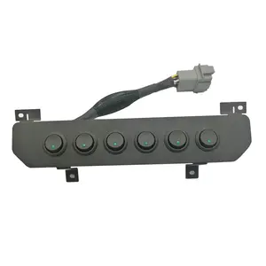 6 gang Botão Redondo ON-OFF Azul LED Interruptor Controlador de Luz interruptor caixa de controle do painel para Jeep Wrangler JL 2018-2023