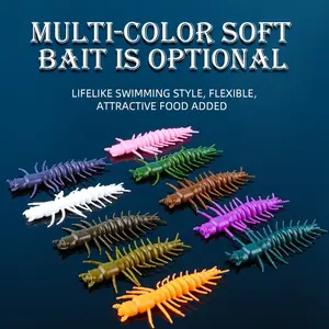 Floating Fishing Lure Soft Bait 50mm 75mm Bass Soft Lure Artificial Bait Worm Larva Soft Lures