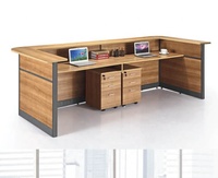 Comptoir de réception moderne en bois pour bureau, spa, salon de beauté, restaurant, hôpital, salon de manucure, caissier