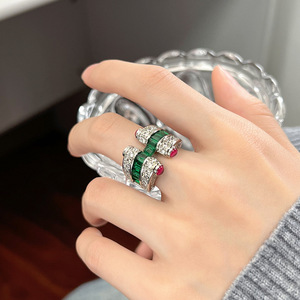 XILIANGFEIZI 2025 Bijoux de Luxe : Bague Homme Style Rétro Princier <span class=keywords><strong>Royal</strong></span> en Cristal Bleu Imitation Européen-Américain - Product Image 4