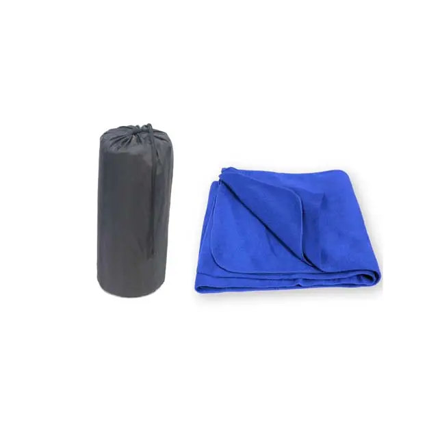 100%Polyester Cheap Promotional Gifts Printed Polar Fleece Blanket With Bag And Custom Logo