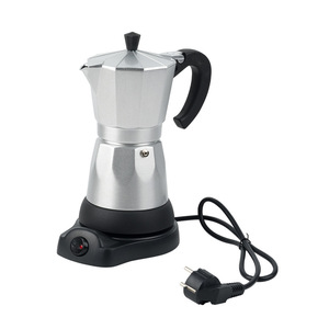 <span class=keywords><strong>Cafetera</strong></span> Eléctrica Automática Moka de 110V, 3 Tazas, Totalmente de Aluminio, Estilo Retro para el Hogar y la <span class=keywords><strong>Cocina</strong></span>, <span class=keywords><strong>Cafetera</strong></span> Espresso <span class=keywords><strong>Italiana</strong></span> para Estufa - Product Image 1