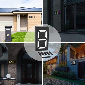 Panneaux d'adresse solaires, numéros de maison solaires à LED, numéros de maison avec éclairage - Product Image 3
