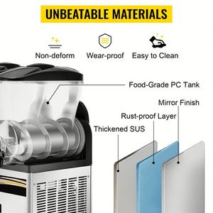 Slush Machine 2 Tanques 15L * 2 Bebida congelada 1000W Uso comercial - Product Image 4