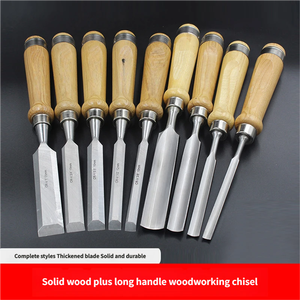 Ensemble de ciseaux à <span class=keywords><strong>bois</strong></span> pour la sculpture, pointes plates/acier/semi-circulaires, manche en <span class=keywords><strong>bois</strong></span> - Product Image 2