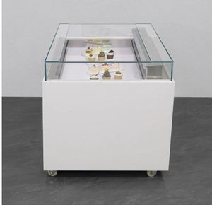 Vitrine réfrigérée à rideau d'air de type île commerciale pour la présentation de gâteaux en <span class=keywords><strong>boulangerie</strong></span> - Product Image 4