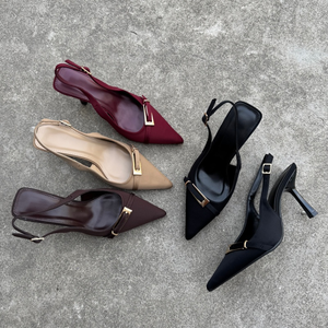 Zapatos Elegantes de Diseño para Mujer 2026, Punta en Pico, Hebilla Exquisita Sandalias de Moda - Product Image 1
