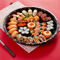 Boîtes à emporter avec grands compartiments, contenants alimentaires, boîtes à sushi en plastique jetables avec compartiments