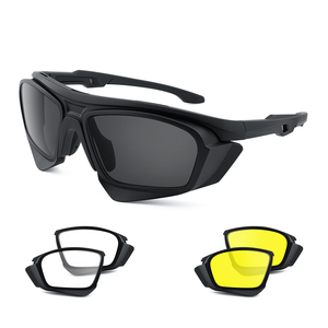 Tuedio occhiali protettivi TR90 con 3 lenti intercambiabili PC Anti impatto Anti UV sport Outdoor Eye Gear - Product Image 1