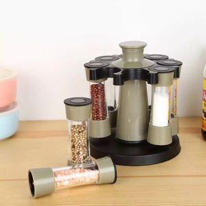 Zohadiah 16 botol rak toples bumbu putar, perlengkapan dapur kreatif botol bumbu pelengkap untuk rempah-rempah - Product Image 4