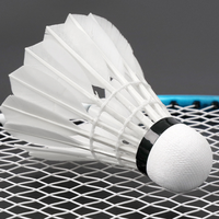 Volant de badminton professionnel léger et durable en plumes de canard de classe A, haute élasticité, pour entraînement et tournoi, tête en liège sandwich