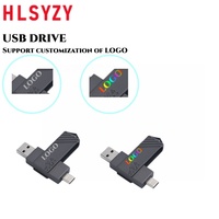 Clé USB double USB C de type pivotant, vitesse rapide USB 3.0 2.0, clés USB 64 128 Go pour téléphone, tablette, ordinateur, Mac