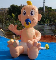 Prix bon marché personnalisé 3m de haut ballon gonflable pour bébé modèle de poupée Holland