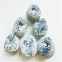 Kualitas Tinggi Alami Celestite Biru Geode Kasar Kristal Cluster Telur untuk Dijual