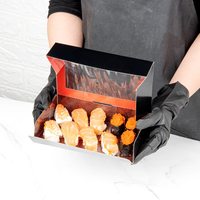 Restaurant écologique Boîte à sushi de couleur personnalisée à emporter de luxe Boîtes d'emballage en papier avec inserts pour gâteau beignet cookie brownie
