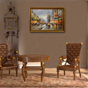 Image Peinture à l'huile Toile Mur Art Cadre <span class=keywords><strong>Photo</strong></span> Cadre Profils Or Personnalisé Bois Logo Classique Art Personnalisé Peinture - Product Image 4