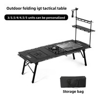 Meubles d'extérieur pliables en 5 sections, tactiques, réglables en hauteur, légers, en alliage d'aluminium, avec un design militaire