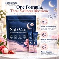 Capsules de soutien naturel au sommeil, thé, théanine, magnésium, mélange botanique, saveur raisin, végétalien, sans gluten, 90g, marque privée, OEM, ODM