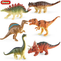 Modèles de dinosaures miniatures pour enfants, jouets solides yxs, simulation de Brachiosaurus, Tyrannosaurus rex, Stegosaurus, Spinosaurus, Triceratops