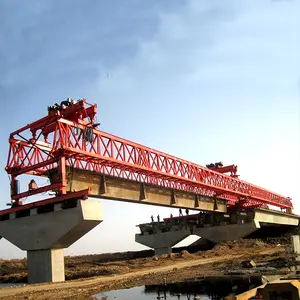 100ton đôi giàn kết cấu thép đường sắt cầu dầm tung ra chùm phóng cần cẩu