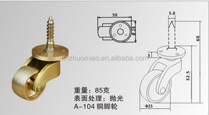 1,5 zoll 2 2,5 antike kleine quadrat tasse oder stem messing möbel rollen Möbel Rollen - Product Image 5