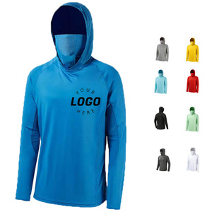 Custom Men's Logo Comfortable Breathable Antibacterial UV-Protective Fishing Hoodie New Design Quick-Dry Long Sleeve Waterproof - Product Image 1