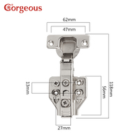 Accessoires réglables pour portes d'armoires de cuisine : Charnières dissimulées en fer, magnifiques, avec fermeture hydraulique douce 2D 3D