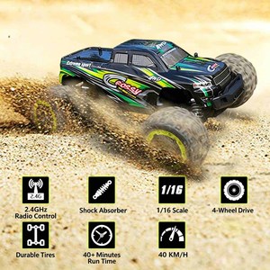 Coche RC <span class=keywords><strong>Monster</strong></span> <span class=keywords><strong>Truck</strong></span> 1/16 <span class=keywords><strong>de</strong></span> Alta Velocidad 40km/h, 4WD Eléctrico RTR, Modelo <span class=keywords><strong>de</strong></span> Grado Hobby, Control Remoto, Juguetes para Niños y Adultos, Regalo <span class=keywords><strong>de</strong></span> Venta Caliente 2026 - Product Image 3