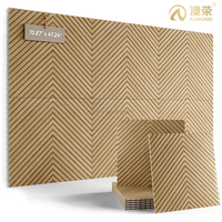 Panneau acoustique mural en feutre polyester insonorisant à grain de bois imprimé UV personnalisé pour la décoration de cinéma, KTV et home cinéma