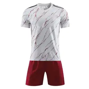 HOSTARON Kit sepak bola sublimasi putih dengan Aksesori kaus sepak bola kaus olahraga desain kustom seragam kaus sepak bola