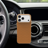Coque de téléphone de luxe haut de gamme en fibre de carbone, texture PC, antichoc, pour iPhone 14, 15, 16, 17 Pro Max – Vente en gros