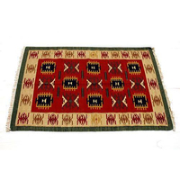 Handmade Luxury Hand Knotted Wool Durries Carpet Custom Area Rug Premium Home Flooring