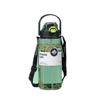 Bouteille d'eau personnalisée avec logo, grande capacité, pour voyage, sport en plein air, gourde d'été avec paille et sangle