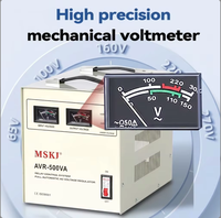 Stabilisateur électronique monophasé MSKJ AVR-500VA, entrée 160-260V, sortie 220V avec protection contre les surtensions, les sous-tensions et les surcharges