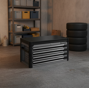 Armoire à outils professionnelle à 4 tiroirs avec serrure, <span class=keywords><strong>coffre</strong></span> à outils métallique mobile populaire pour le bureau, l'entrepôt et le garage - Product Image 3