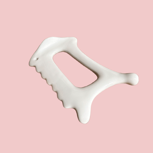 OEM Mini <span class=keywords><strong>Bianshi</strong></span> Ventilateur Tête Nez <span class=keywords><strong>Gua</strong></span> <span class=keywords><strong>Sha</strong></span> Masajeadora Blanc Céramique Naturel Guasha Masseur Poignée Corps Visage Fonction Musicale - Product Image 2