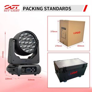 ไฟหัวขยับแบบซูมวอช LED RGBW 4in1 ขนาด 19x15W 300W มุมลำแสง 24-74 องศา พร้อมระบบ DMX512 15CH 23CH สโตรบ สำหรับงานอีเว้นท์ - Product Image 3