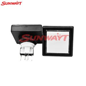 Factory Direct Sale 12V 44MM Buttons Square LED Arcade Game <b>Machine</b> Accessories <b>Push</b> Buttons - Product Image 2