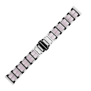 Bracelet de montre en acier inoxydable avec quartz rose, bracelet magnétique de remplacement pour montre intelligente et montre-bracelet - Product Image 3
