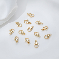Fermoirs et crochets de haute qualité en acier inoxydable 316L plaqué or 14 carats pour collier, bracelet, accessoires de bijoux