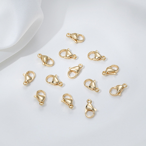 Chiusure a Moschettone e Ganci in Acciaio Inossidabile 316L Placcato Oro 14K di Alta Qualità <span class=keywords><strong>per</strong></span> Collane, <span class=keywords><strong>Bracciali</strong></span> e Accessori di Gioielleria - Product Image 2