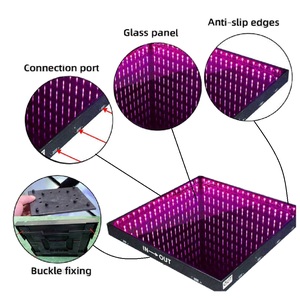 Panneau LED de sol sans fil personnalisé, éclairage magnétique <span class=keywords><strong>portable</strong></span> pour mariage et fête, éclairage infini, miroir 3D, piste de danse LED - Product Image 3